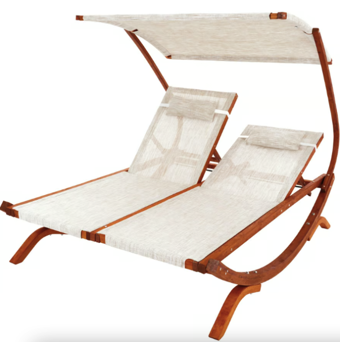 Садовий шезлонг Di Volio Pionza двомісний бежевий Київ - фото 1