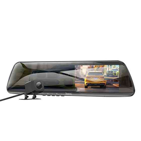 Відеореєстратор HOCO DV4 4.5-inch rearview mirror driving recorder(dual-channel) Black Киев