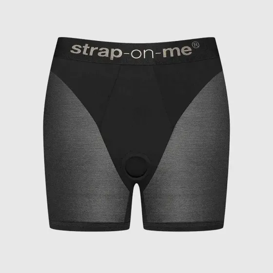 Шорты с фиксацией дилдо Strap-On-Me Harness Lingerie Halo - S - Black Львов