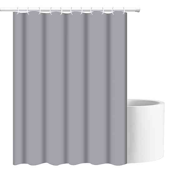 Шторка для ванной и душа с кольцами Bathlux 180x180 см водоотталкивающая,светло-серая Каменец-Подольский