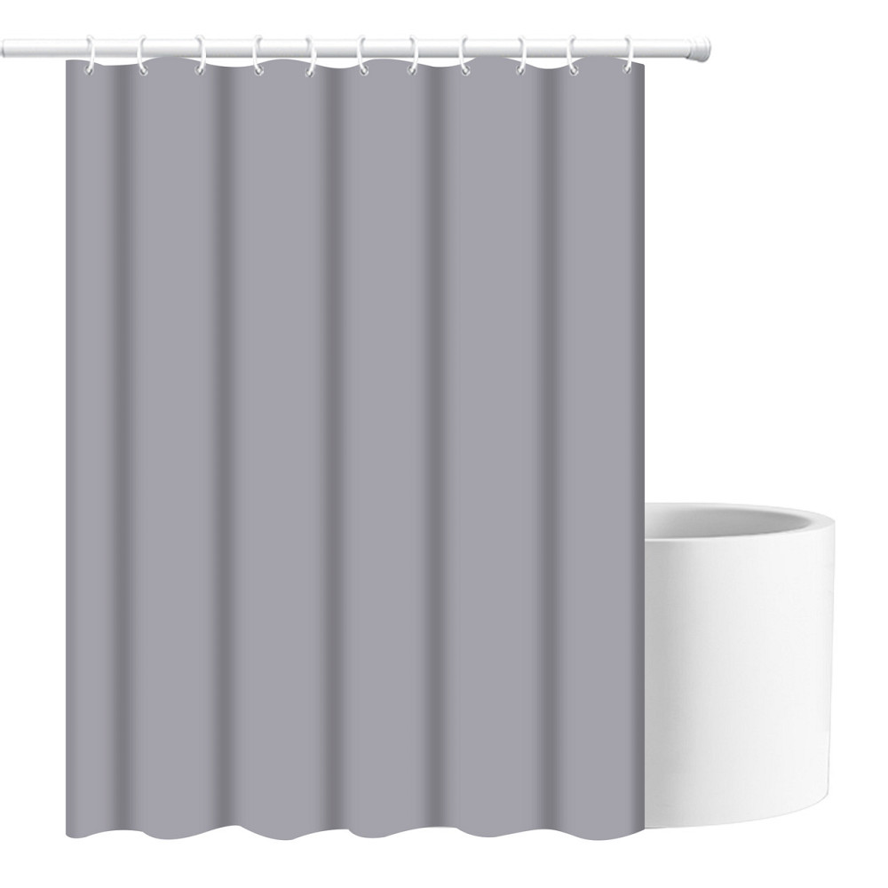 Шторка для ванной и душа с кольцами Bathlux 180x180 см водоотталкивающая,светло-серая Каменец-Подольский - изображение 3
