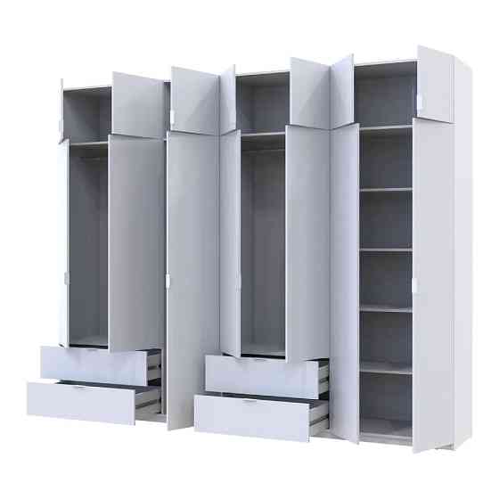 Шафа для одягу Doros Лукас Біла 3+4 ДСП 295х50х240 DRS-011687 (42005122) Львів