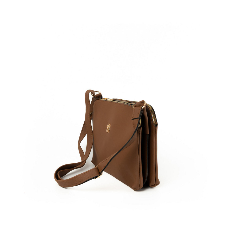 Сумка женская на молнии через плечо с регулируемым ремешком, женский клатч из искусственной кожи, Коричневый Каменец-Подольский - изображение 2