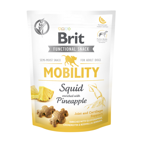 Ласощі Brit Care Functional Snack Mobility для собак для підтримки суглобів з кальмаром та ананасом 150 г Київ