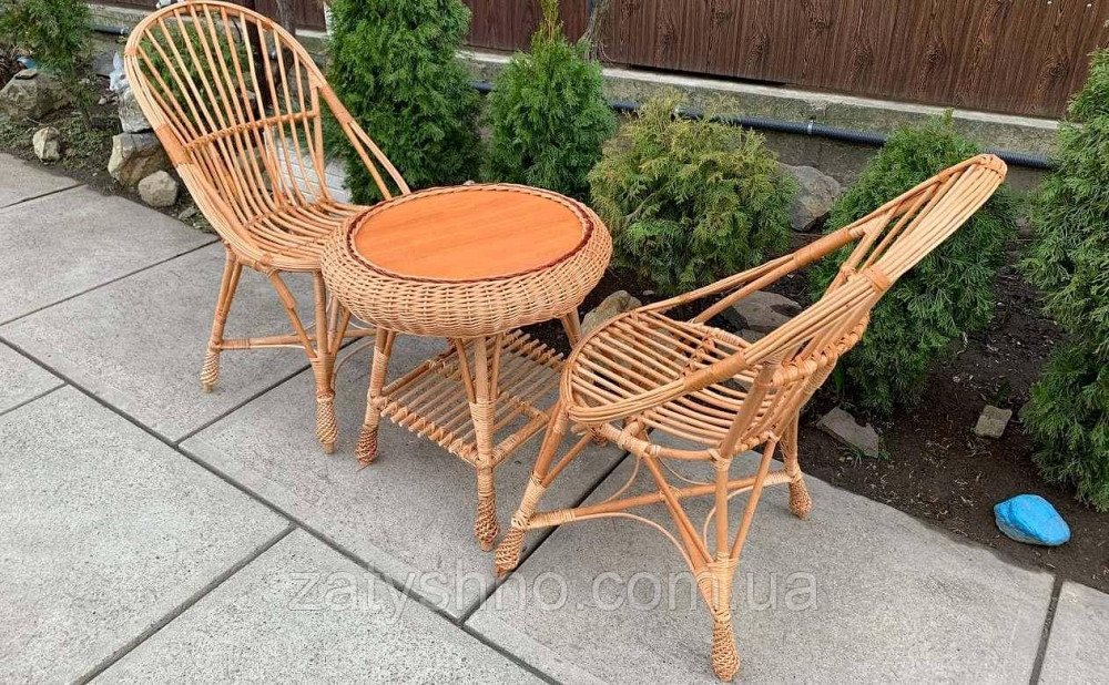Меблі плетені для балкона з лози Київ - фото 9