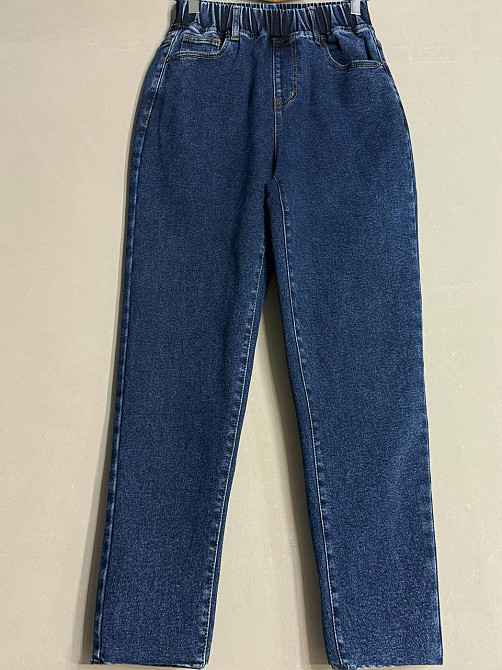 Джинси жіночі Vanver 8338 утеплені на флісі MOM jeans банани сині, синій, 30, 30, 84 см, 111 см Київ - фото 9