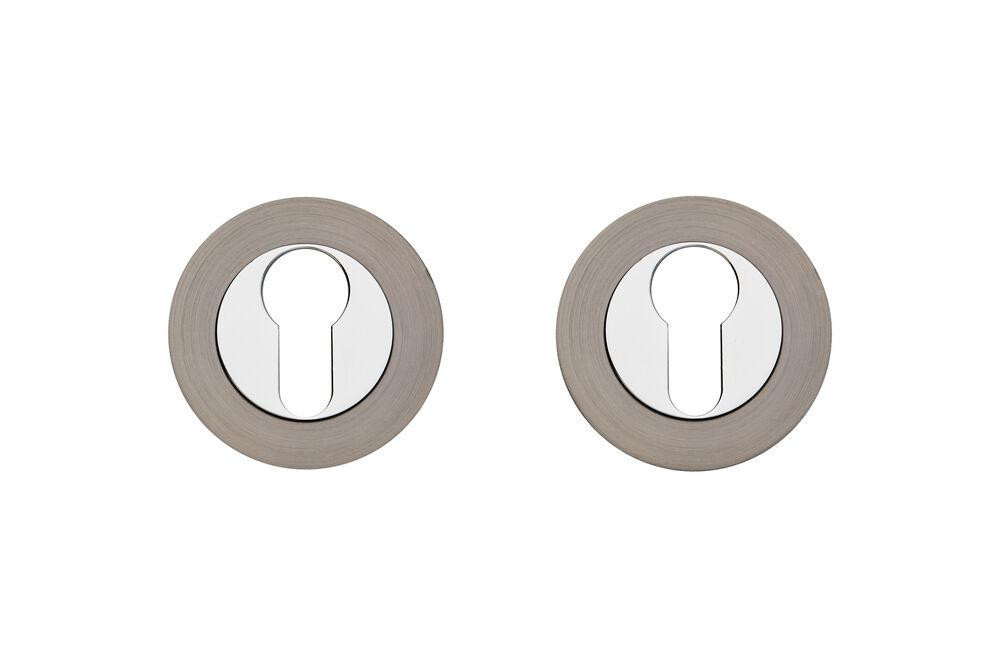 Накладки на цилиндр Gavrohe Z2-EH 54 мм MBN/CP графит/ хром Киев - изображение 1