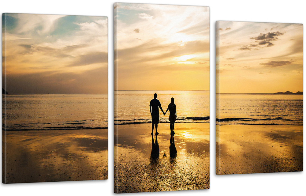 Модульная картина Пара на пляже (53x100см)  Art-195_3 100x150 см Киев - изображение 1