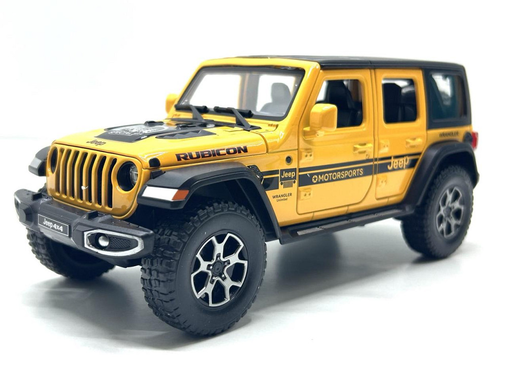 Машина Автосвіт Jeep vlanger інерційна відчиняються двері капот багажник 21см Жовта (AP-1979) Чернигов - изображение 1