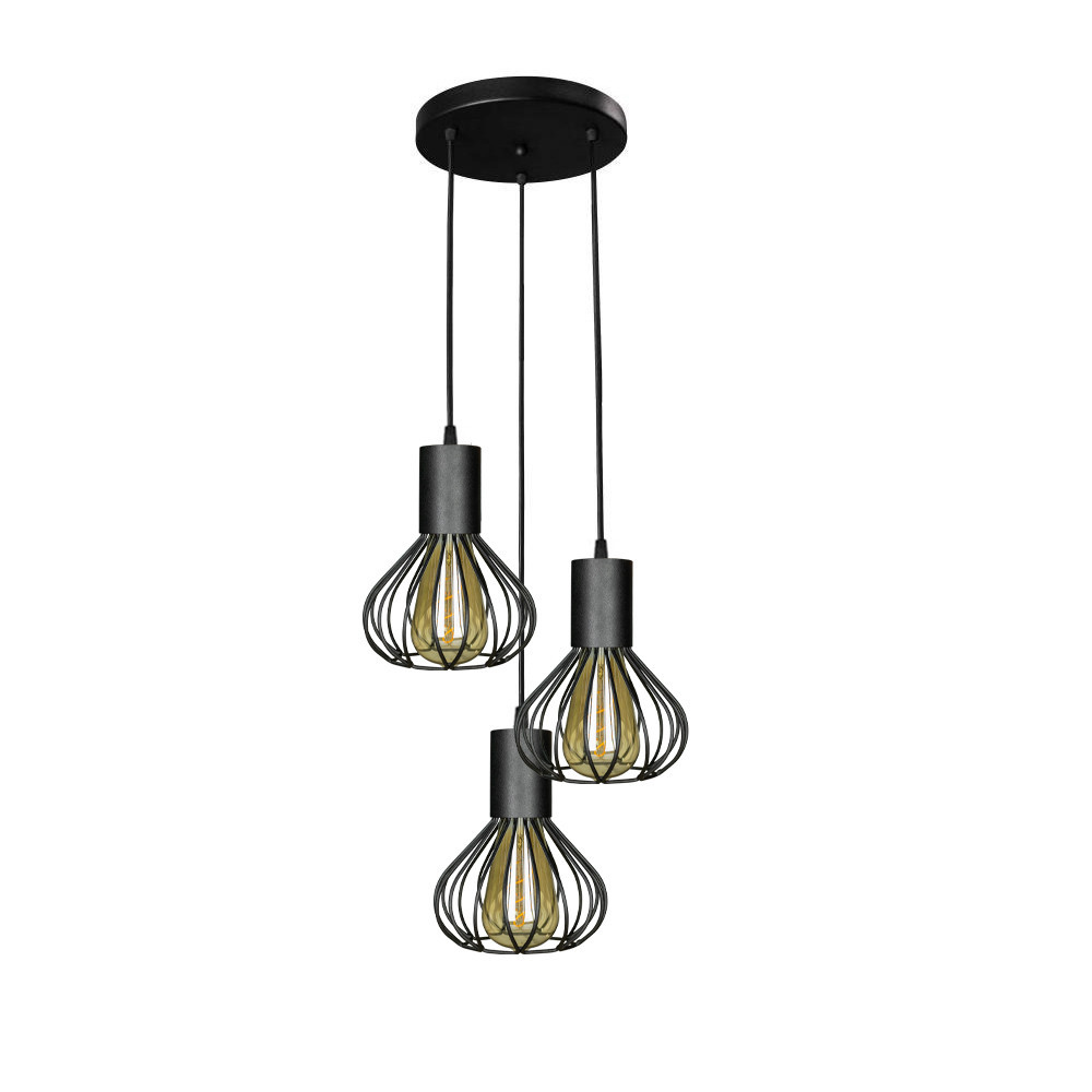 Светильник лофт подвесной Е27-3 Lotus NL 1415-3R Одесса - изображение 1