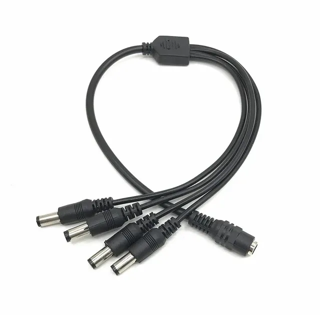 Спліттер-розгалужувач живлення 1x4 5.5x2.1 мм для 4 камер відеоспостереження CCTV Київ - фото 2