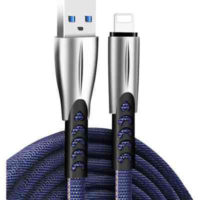 Дата кабель USB 2.0 AM to Lightning 1.0m zinc alloy blue ColorWay (CW-CBUL010-BL) Винница