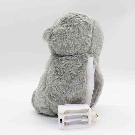 Мягкая игрушка-ночник Дышащая выдра 30см, от батареек / Игрушка выдра для сна / Ночник с белым шумом Киев