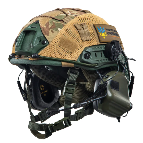 Комплект шолом Fast Team Wendy Helmet NIJ IIIA + навушники Earmor M32H MOD3 + кавер (Оливковий) розм Вінниця