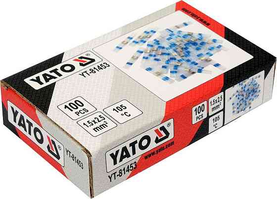 Кембрики термоусадні при t≤ 105°C з припоєм YATO, прозорі для провідників 1.5- 2,5 мм², 100 шт [130] Одесса