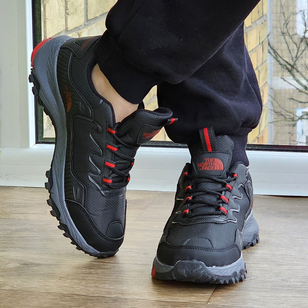Мужские Кроссовки The North Face Черные с Красным Норт Фейс (размеры: 40,41,42,44) ВидеоОбзор Днепр - изображение 8