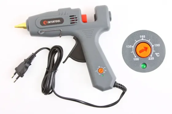 Пістолет клею 120 Вт під стрижні 10.8-11.5 мм Intertool з регулятором температури Вінниця