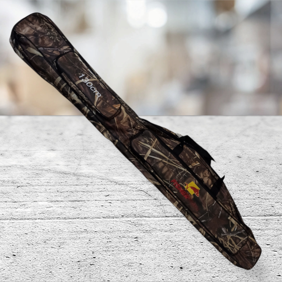 Чехол для вудилищ FisherMan 130 см на 3 секции и принадлежностей 2 боковых кармана коричневый Киев