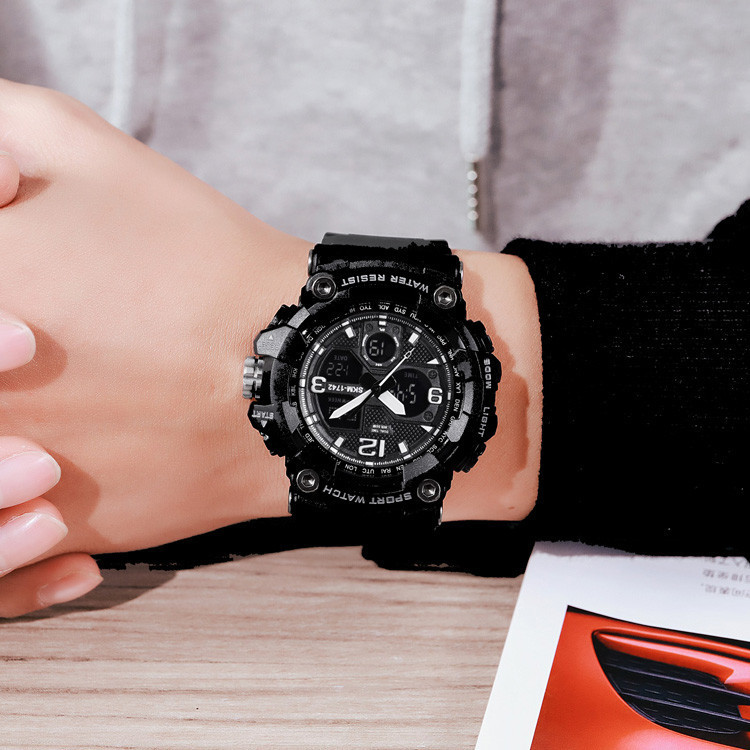 Мужские спортивные наручные часы Skmei 1742 Hamlet (Черные) Киев - изображение 7