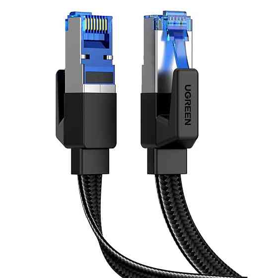 Високошвидкісний інтернет-кабель Ugreen Cat8 40gbps RJ45 40168 (Чорний, 0.5м) Миколаїв