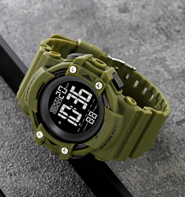 Часы мужские спортивные наручные Skmei 2195 (Зеленый) Винница - изображение 4