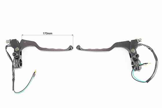 Важелі керма ліве, праве з кріпленням під дзеркало, к-кт 2шт (М10 права) МОТО CG/CB Киев