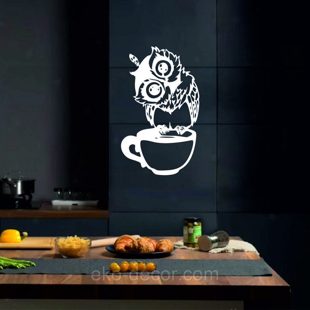 Настінний декор Панно «Сова кухня» Декор на стіну 70*42 см, Білий Київ - фото 7