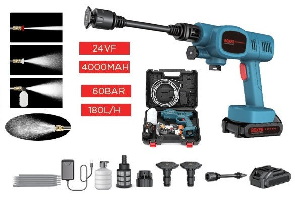 Аккумуляторная мойка Высокого Давления BX-3219, 2 Аккумулятора 24В, Мощность 550Вт, Расход Воды 4 Л/мин 5м Одесса - изображение 1