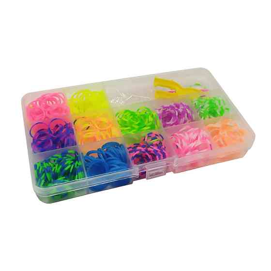 Набір гумок у коробці PR536, 600 шт для плетіння браслетів Вінниця