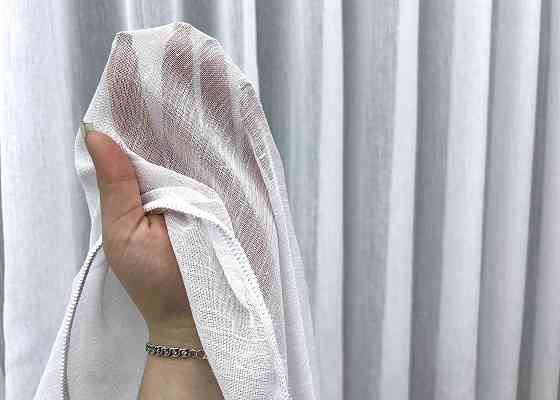 Тюль преміум льон фактурний “Costa” колір білий 1960т Київ