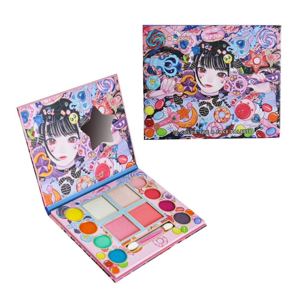 Детская палетка теней для век IG2943, 12 цветов, с аппликатором Винница - изображение 3