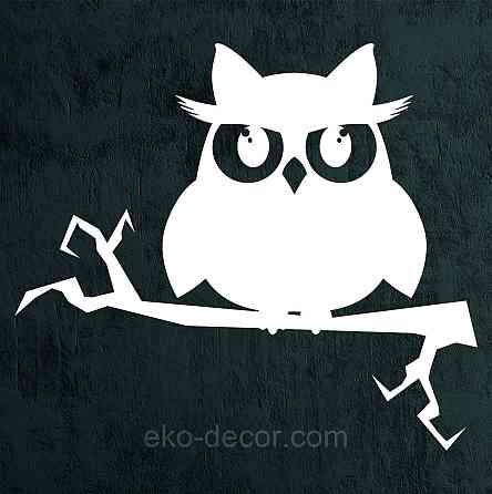 Декоративне настінне Панно  «Сова» , Декор на стіну 70*61 см., Білий Київ