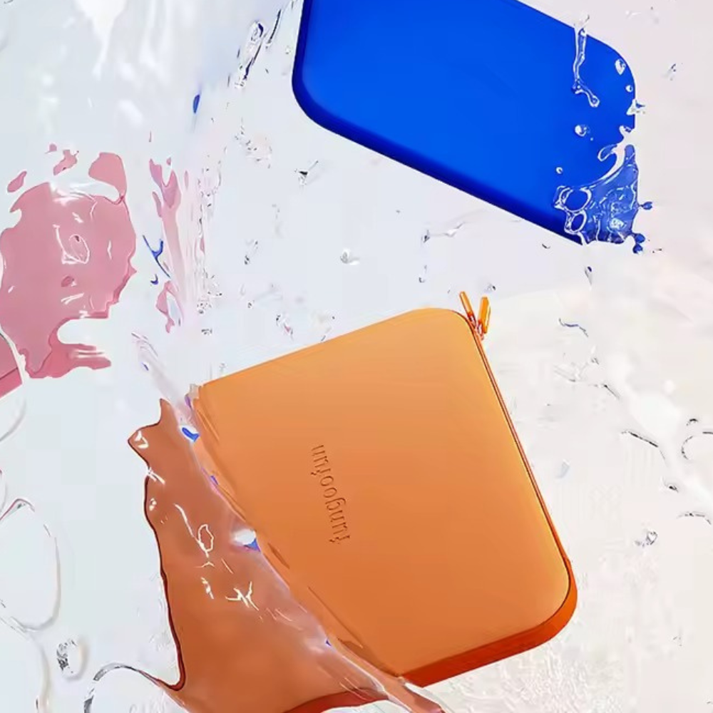 Чохол для ноутбука або планшета 16 дюймів, водонепроникний, протиударний, силіконовий на блискавці, помаранчевий Кам'янець-Подільський - фото 2