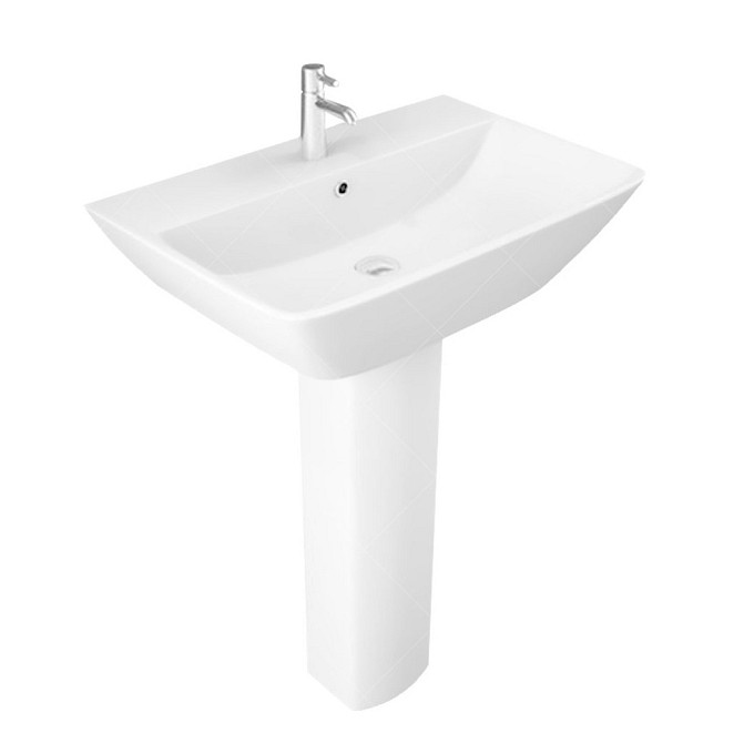 Раковина з ніжкою RAK Ceramics Summit 600x190x430 мм (RAK0036) Білий Вінниця - фото 1