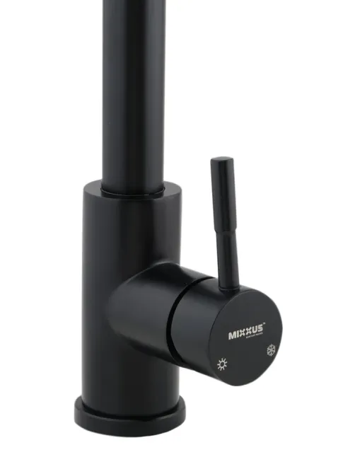 Змішувач для кухні Mixxus SUS-014-B з витяжною лійкою чорний з нержавіючої сталі Чернівці - фото 4