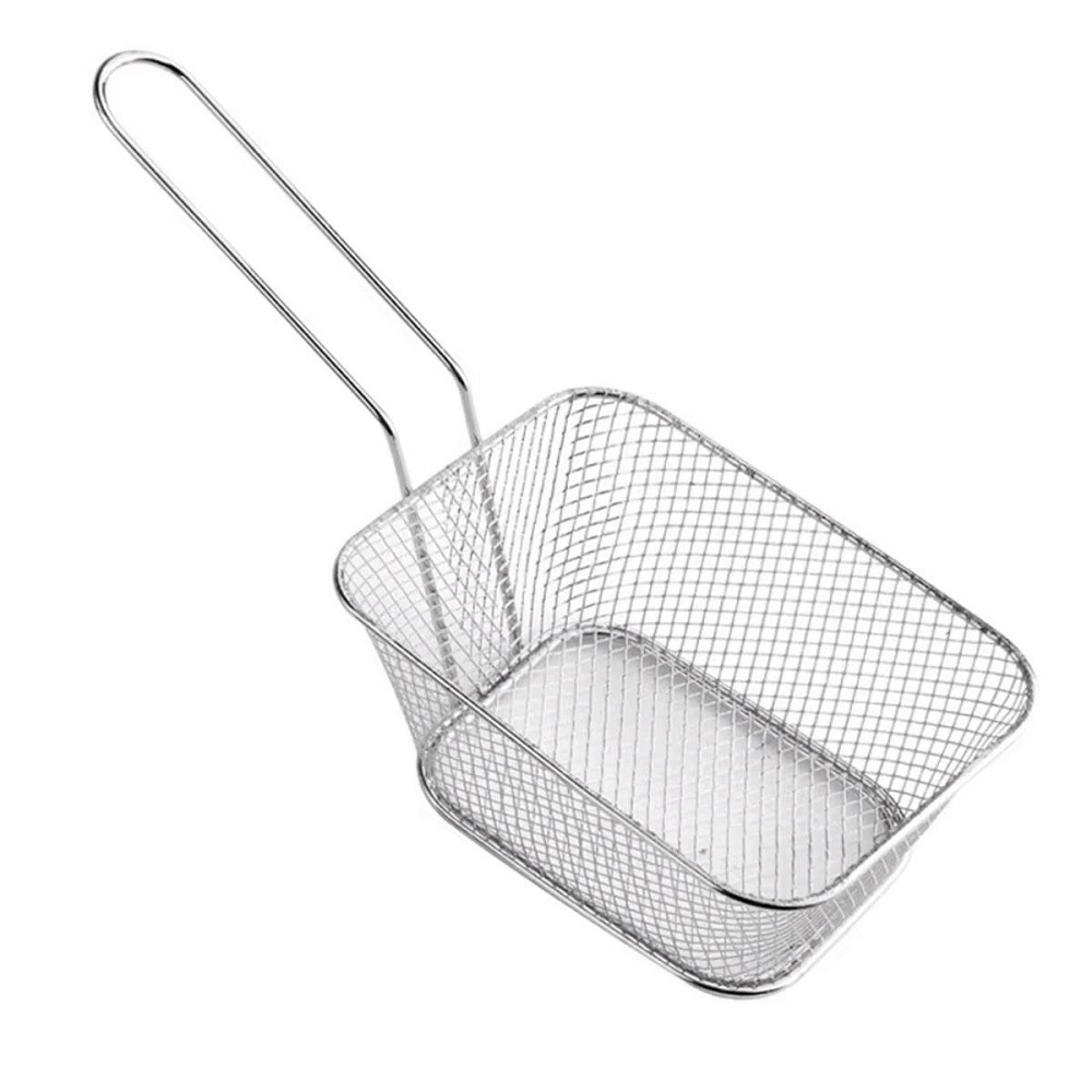 Zhongjing Кошик сервірувальний для картоплі фрі та снеків 14×10×6 см Сріблястий HP-19-8 Киев - изображение 1