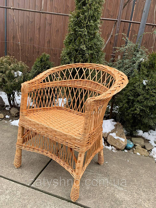 Кресло плетеное из лозы с низкой спинкой Киев - изображение 7