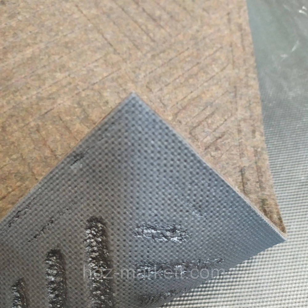 Коврик 90 х 60 см прорезиненный с ворсом в прихожую коричневый Харьков - изображение 7