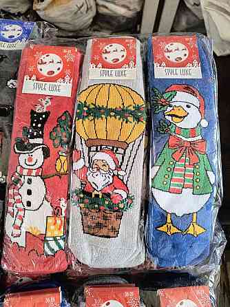 Шкарпетки новорічні в асортименті Style Luxe в наборі по 3 шт. Київ