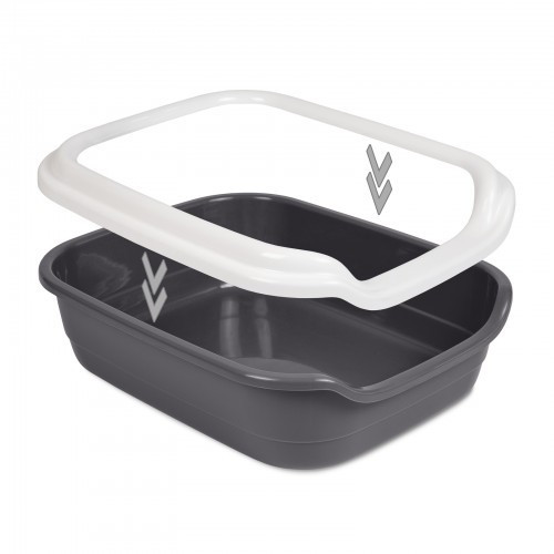 Туалет Природа «Comfort L» для котів, 49х39х15 см (сірий) Київ - фото 3