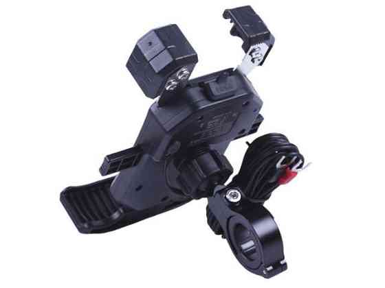 Держатель телефона M14-A1 черный, крепление на руль, с беспроводной зарядкой, Kewiq Мукачево