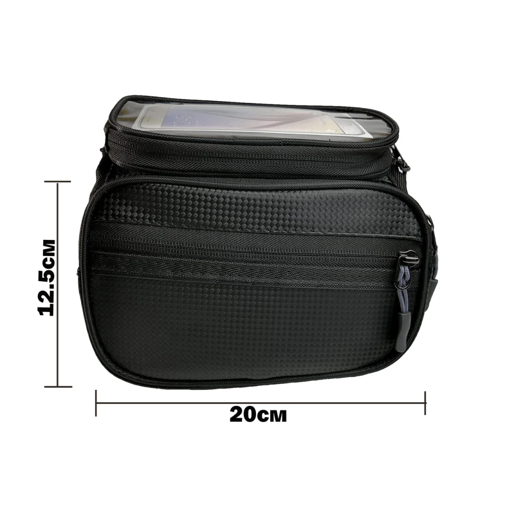 Сумка на раму B-Soul BAO-003, чорно-синя, для смартфонів. Бровари - фото 2