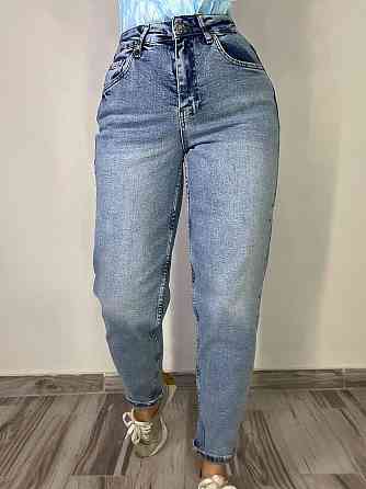 Джинсы женские Mikaletta 3255 MOM RELAX comfort jeans высокая посадка бананы стрейчевые голубые, гол Одесса