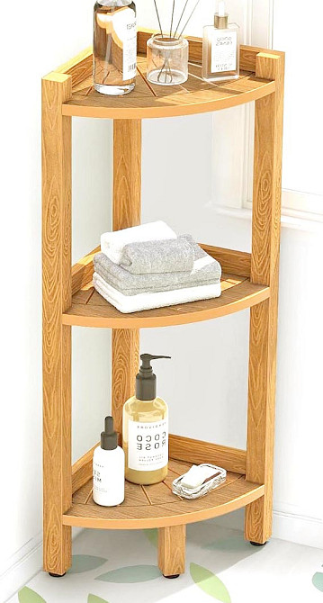 Стеллаж угловой для ванной 