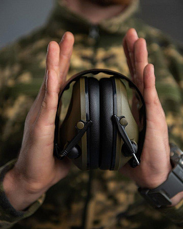 Активні тактичні навушники Tactical 6S oliva П3-0! Київ - фото 4