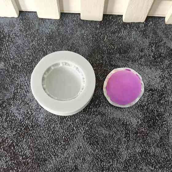 Силіконовий молд Макарун 45 мм сірий Київ