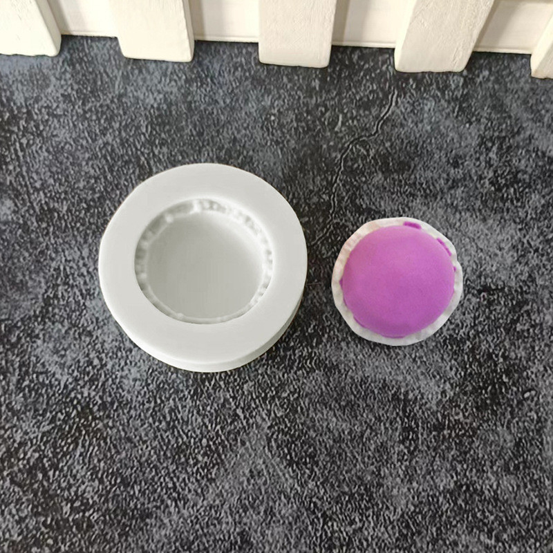 Силіконовий молд Макарун 45 мм сірий Київ - фото 4