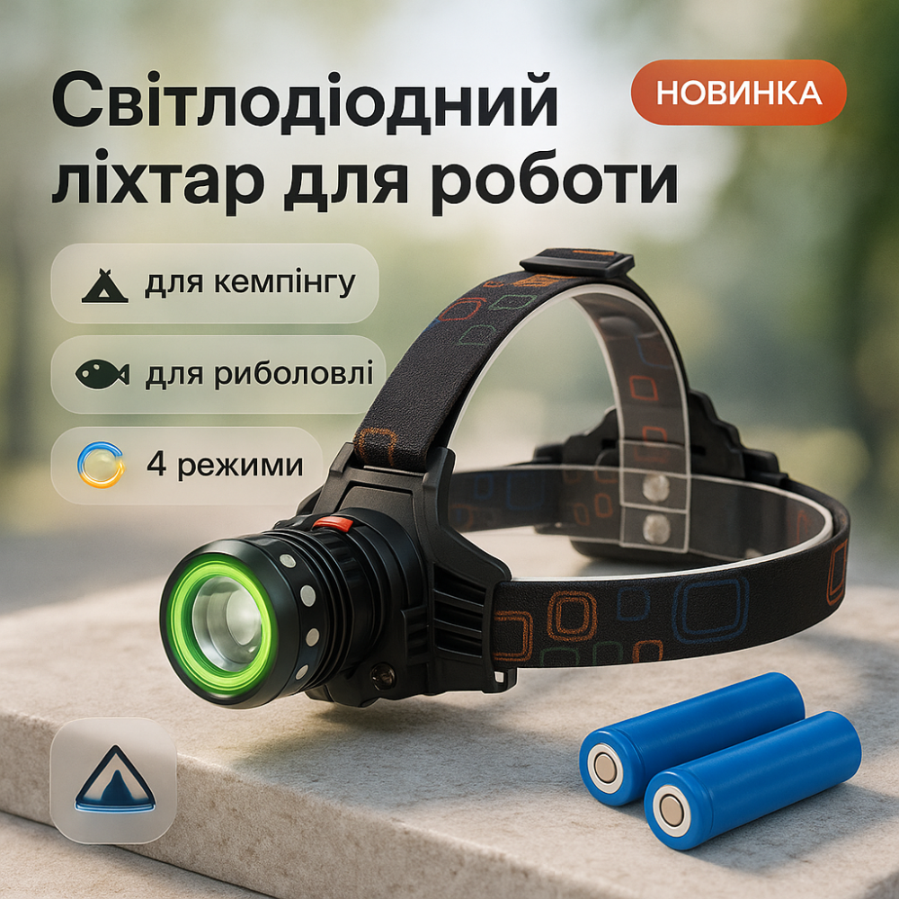 Мощный аккумуляторный фонарь для рыбалки Police, Тактический налобный фонарь на акамуляторе BU-79 Львов - изображение 18