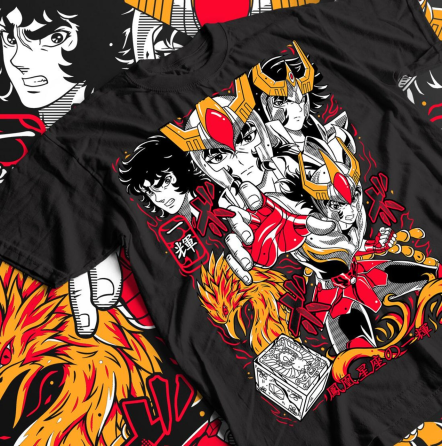 Футболка для мальчика аниме Аниме Саинт Сеийа Книгхтс оверсайз (рост от 165 до 180 ) Черний AnimeJ0580m Днепр