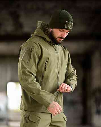 Демисезонный тактический костюм софшел TIGER олива ПП8241 Одесса
